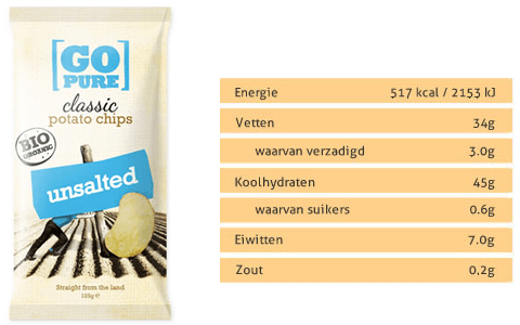 GoPure biologische chips ongezouten